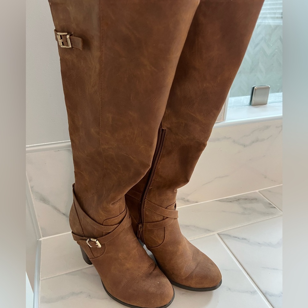 Madden Girl - Davis Tall Shaft Boots (Cognac)